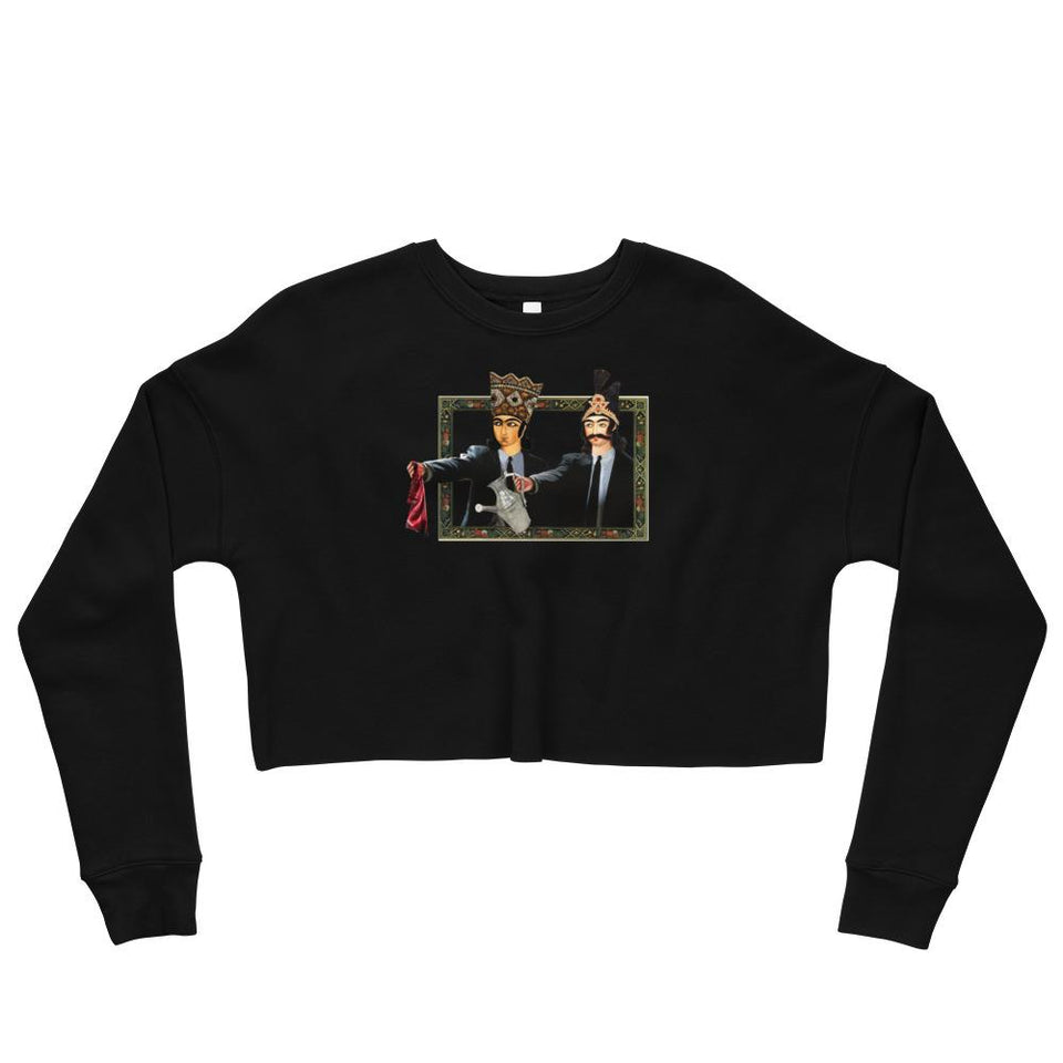 Loong Fiction Crop Sweatshirt - Black / S - Crop Sweatshirt Geev Thegeev.com