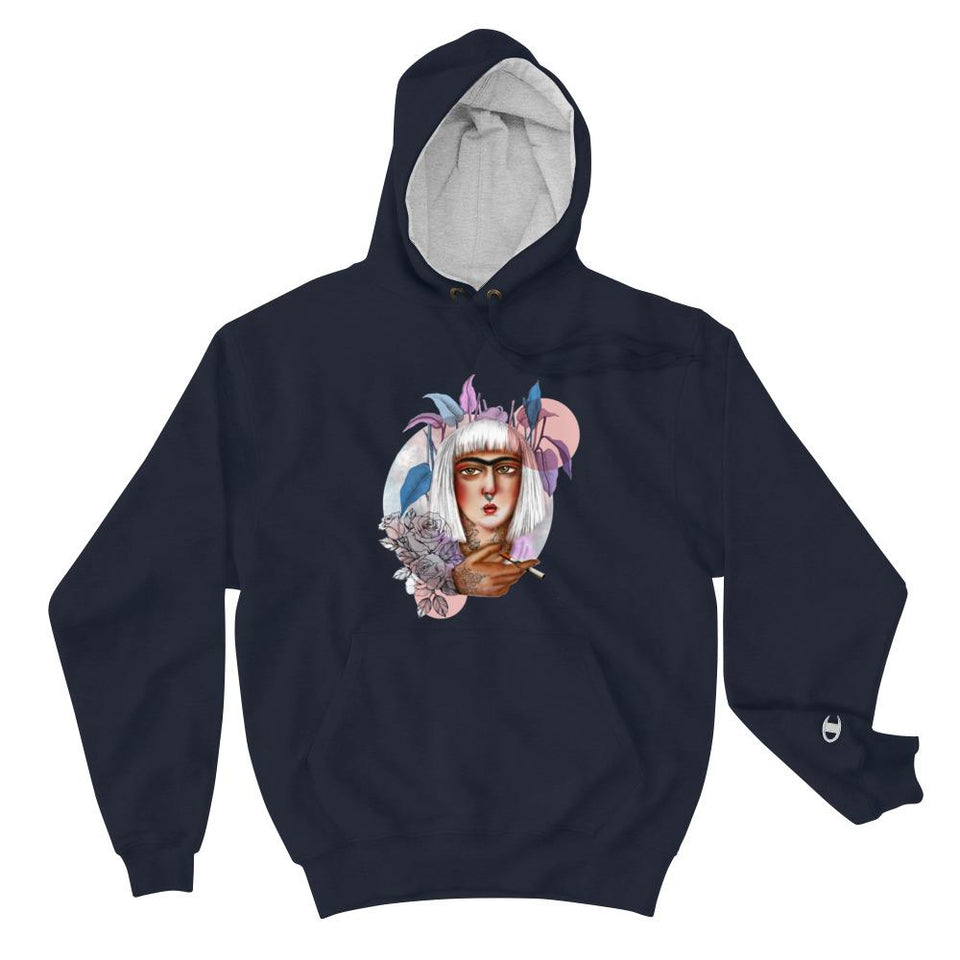 Qajari Girl (Champion Edition) - Navy / S - Hoodie Geev Thegeev.com