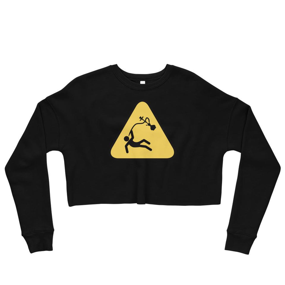 Hookah Alert Crop Sweatshirt - Black / S - Crop Sweatshirt Geev Thegeev.com