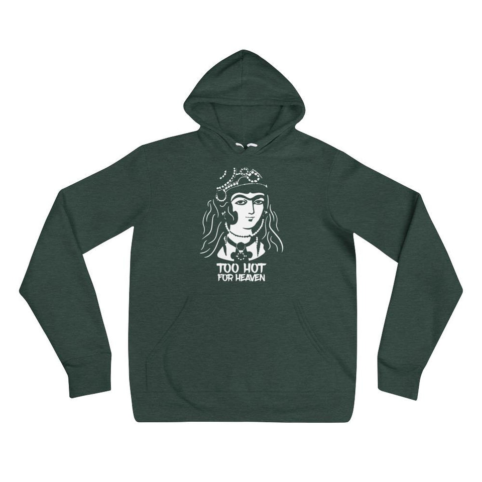 Too Hot For Heaven - Heather Forest / S - Hoodie Geev Thegeev.com