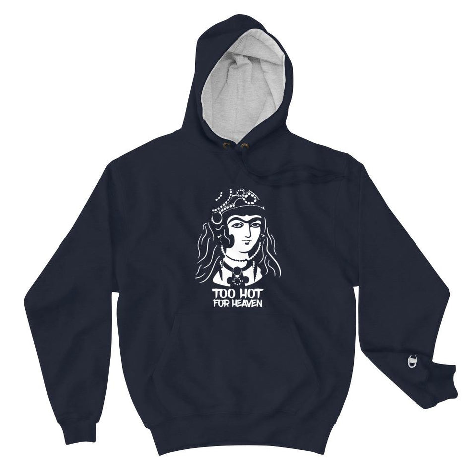 Too Hot For Heaven (Champion Edition) - Navy / S - Hoodie Geev Thegeev.com
