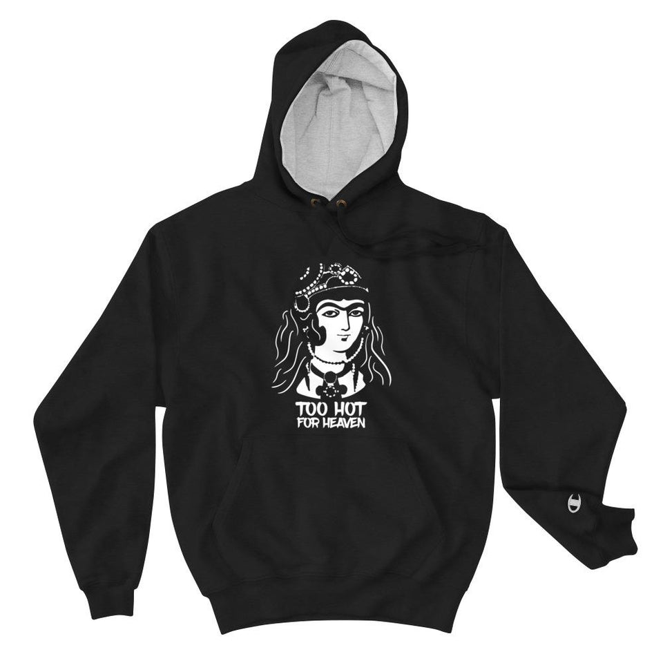 Too Hot For Heaven (Champion Edition) - Black / S - Hoodie Geev Thegeev.com