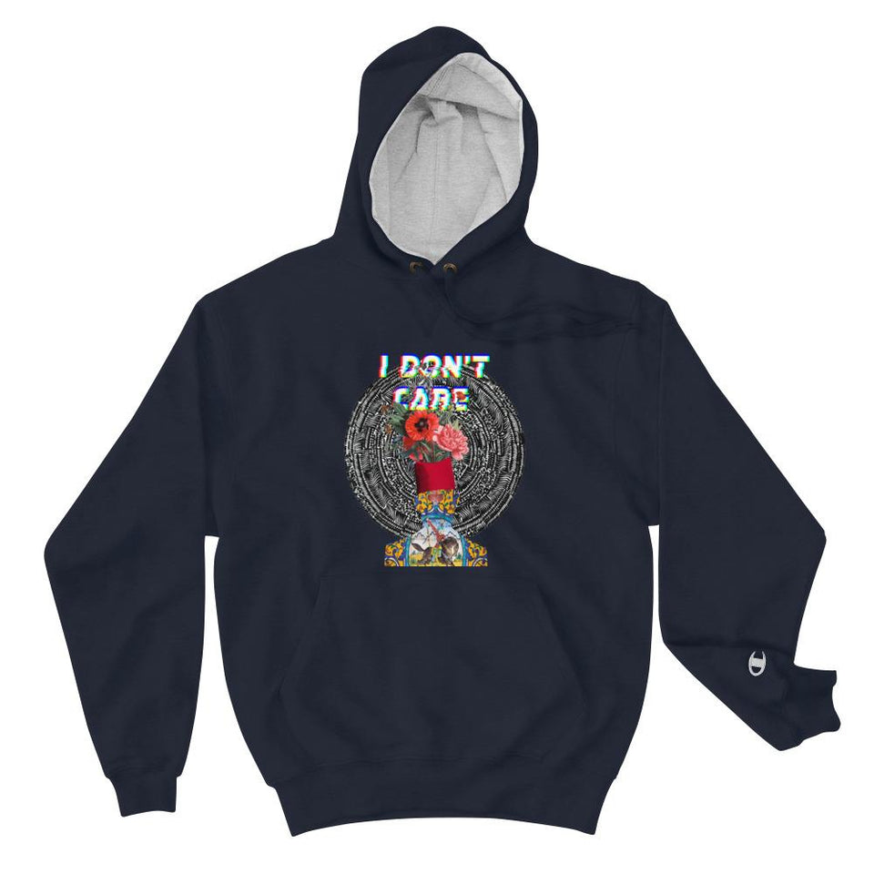 I Dont Care (Champion Edition) - Navy / S - Hoodie Geev Thegeev.com